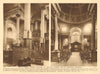 Wren's church interiors. St Martin's Ludgate. St Stephen's Walbrook 1926 print