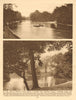 By the lake in Regent's Park 1926 old vintage print picture