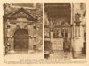 South door & tomb of Alderman Pemberton at St. Helen's, Bishopsgate 1926 print