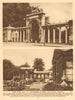 Syon House with its lion-crowned gateway and stately gardens 1926 old print