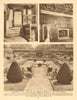 Hampton Court. Wine cellars, Wolsey's room and the Dutch garden 1926 old print