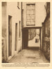 Looking down Strand Lane towards the river Thames 1926 old vintage print