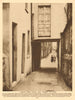 Looking down Strand Lane towards the river Thames 1926 old vintage print