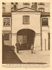 Duke of Wellington's stables/mews, Old Barrack Yard, Knightsbridge 1926 print