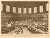Reading room of the great library at the British Museum 1926 old vintage print