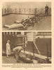 London's flat roofs. Rifle Club, Strand House. Garden, Tudor Street 1926 print