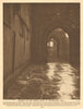 Archway to the Abbot's court at Westminster Abbey 1926 old vintage print