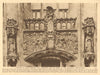 Carving & Middlesex Coat of Arms at the Guildhall. Supreme Court 1926 print