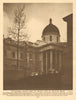 The National Gallery from the terrace steps of Trafalgar Square 1926 old print