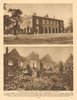Fulham Palace from the lawn and Laud's Apartment 1926 old vintage print
