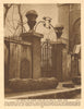 Elm trunks for water conduit pipes dug up near St. Anne's, Soho 1926 old print