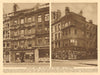 Post-fire houses, in Cheapside. Friday Street corner 1926 old vintage print