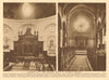 Chancels of St. Mary Abchurch and of St. Michael's, Cornhill 1926 old print