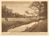 Beverley Brook winding through the Royal hunting Park of Richmond 1926 print