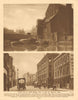 River Lea at Bow Bridge. Curtain Road, Shoreditch. Cabinet makers 1926 print
