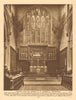 Chancel and east window of St. Margaret's, Westminster 1926 old vintage print