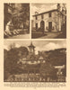 Well Walk & Keats's House, Hampstead. Pope's Villa, Twickenham 1926 old print