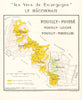 BURGUNDY BOURGOGNE WINE MAP Pouilly-Fuissé/Loché/Vinzelles Mâconnais LARMAT 1953