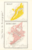 BURGUNDY BOURGOGNE VINEYARD MAP Rully Mercurey AOC Côte Chalonnaise. LARMAT 1953