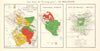BURGUNDY BOURGOGNE WINE MAP Beaujolais vineyards vignobles AOCs. LARMAT 1953
