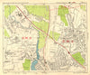 NW LONDON. Hendon Aerodrome Kingsbury Green The Hyde. BACON 1928 old map