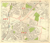 NW LONDON. Church End Hampstead Garden Suburb East Finchley. BACON 1928 map