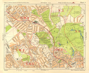 NW LONDON. Golders Green Hampstead Child's Hill Cricklewood. BACON 1928 map