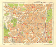 N LONDON. Highgate Crouch End Holloway Finsbury Park Gospel Oak. BACON 1928 map