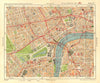 LONDON WEST END. Soho Mayfair Marylebone Lambeth Holborn. BACON 1928 old map