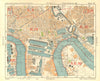 E LONDON Surrey Docks Isle of Dogs Canning Town Poplar Limehouse.BACON 1928 map