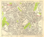 SOUTH LONDON. Thornton Heath Broad Green Selhurst. BACON 1928 old vintage map