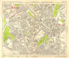 SOUTH LONDON. Thornton Heath Broad Green Selhurst. BACON 1928 old vintage map