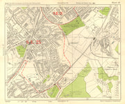 SOUTH EAST LONDON. South Norwood Woodside Elmer's End Anerley. BACON 1928 map