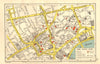 LONDON WEST END. Theatres Cinemas. Principal Hotels Restaurants. BACON 1955 map