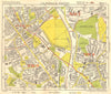 NW LONDON. Colindale Hendon aerodrome Kingsbury Green Burnt Oak. BACON 1955 map
