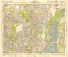 N LONDON Tottenham Edmonton Seven Sisters Higham Hill West Green.BACON 1955 map