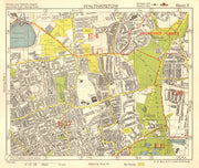 NE LONDON. Walthamstow Highams Park Chapel End Epping Forest. BACON 1955 map