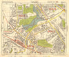 NW LONDON. Neasden Cricklewood Hendon Kingsbury Oxgate Brent. BACON 1955 map