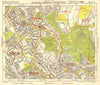 NW LONDON. Golders Green Hampstead Child's Hill Cricklewood. BACON 1955 map