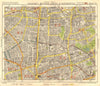 NE LONDON. Hackney Bethnal Green Shoreditch Hoxton Canonbury. BACON 1955 map