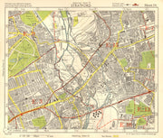 NE LONDON. Stratford Bow Hackney Wick West Ham Old Ford Plaistow.BACON 1955 map