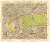 W LONDON. Paddington South Kensington Bayswater Notting Hill. BACON 1955 map