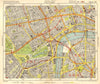 LONDON WEST END. Soho Mayfair Marylebone Lambeth Holborn. BACON 1955 old map