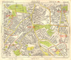 S LONDON. Streatham/Vale Norbury Tooting Bec West Norwood. BACON 1955 old map