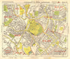SE LONDON. Sydenham Upper Norwood Crystal Palace Sydenham Penge. BACON 1955 map