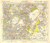 S LONDON. Norwood Elmer's End Selhurst Croydon Addiscombe. BACON 1955 old map