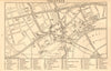 WEST END THEATRES. Covent Garden Shaftesbury Avenue &c  1917 old antique map