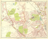 LONDON N. Muswell Hill Alexandra Park Wood Green Finchley Crouch End 1917 map