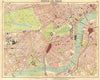 LONDON. Brompton Pimlico Mayfair Westminster Chelsea Lambeth West End 1917 map