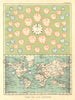 TIME OF ALL NATIONS. predates UTC/standard hourly time zones.  JOHNSTON 1906 map